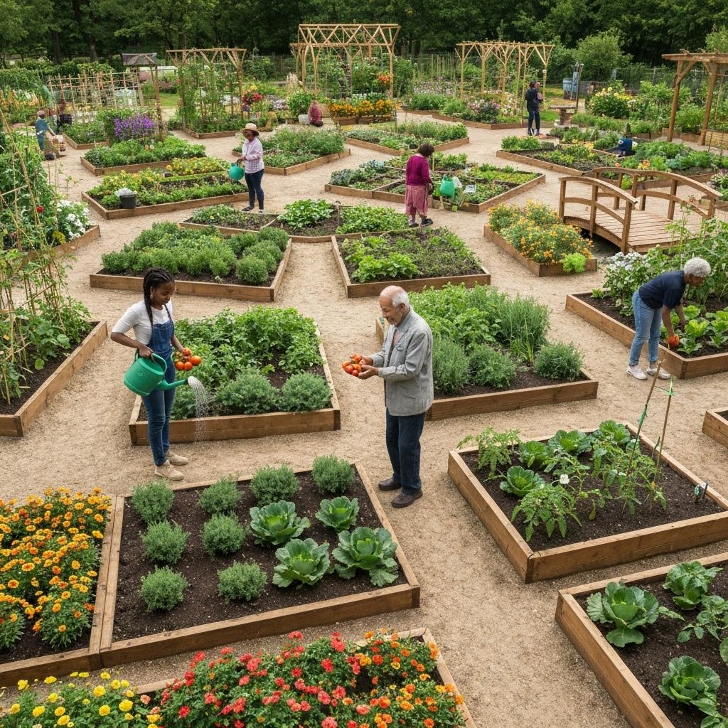 Community gardening together